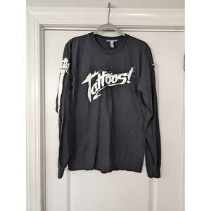 Martin Keehn Tattoos! Graphic Long Sleeve Black Men's T-Shirt medium‎ edgy